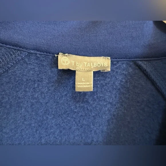 Talbots Royal Blue Zip-Front Bomber Jacket - Picture 14 of 14